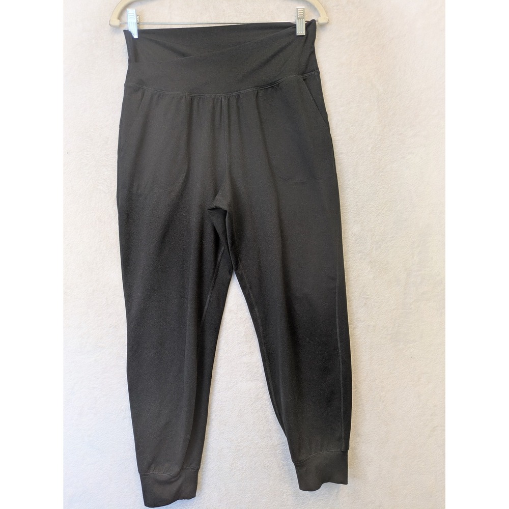 Old Navy Jogger Women's M Black CloudComfy Crossover Waist Lounge Pants